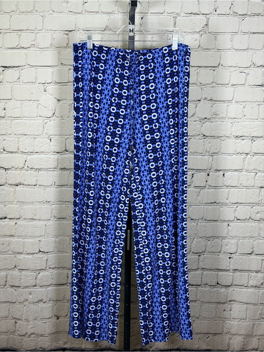 Context Lord & Taylor Lounge Pants M Blue Geometric .